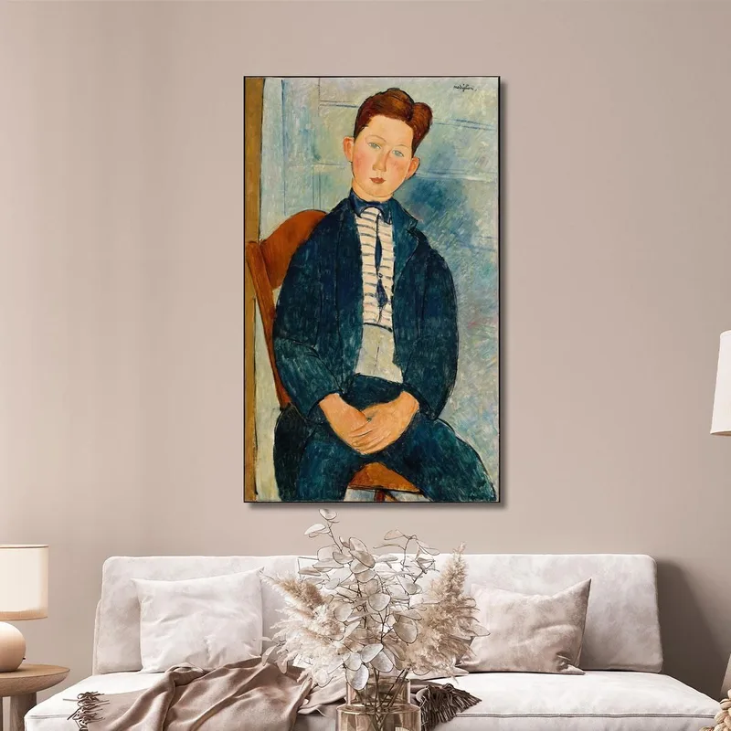 Niño Con Un Suéter De Rayas Amedeo Modigliani