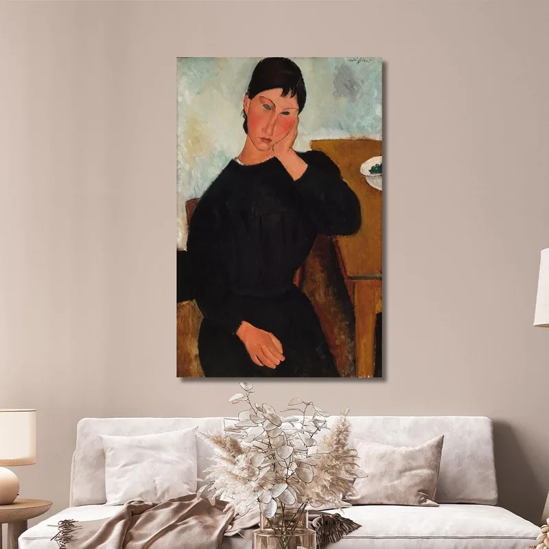 Elvira Resting At A Table Amedeo Modigliani