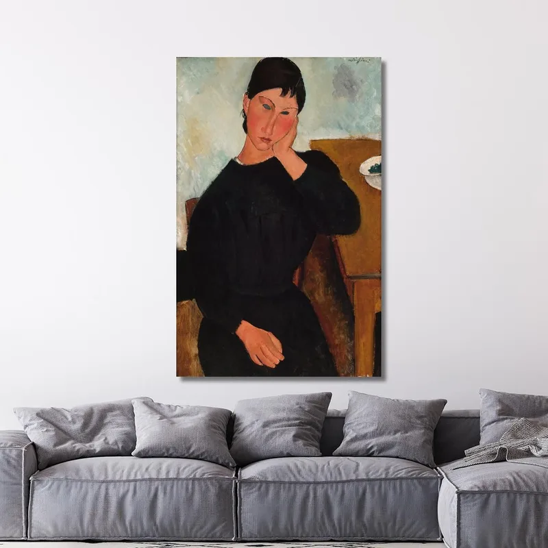 Elvira Resting At A Table Amedeo Modigliani