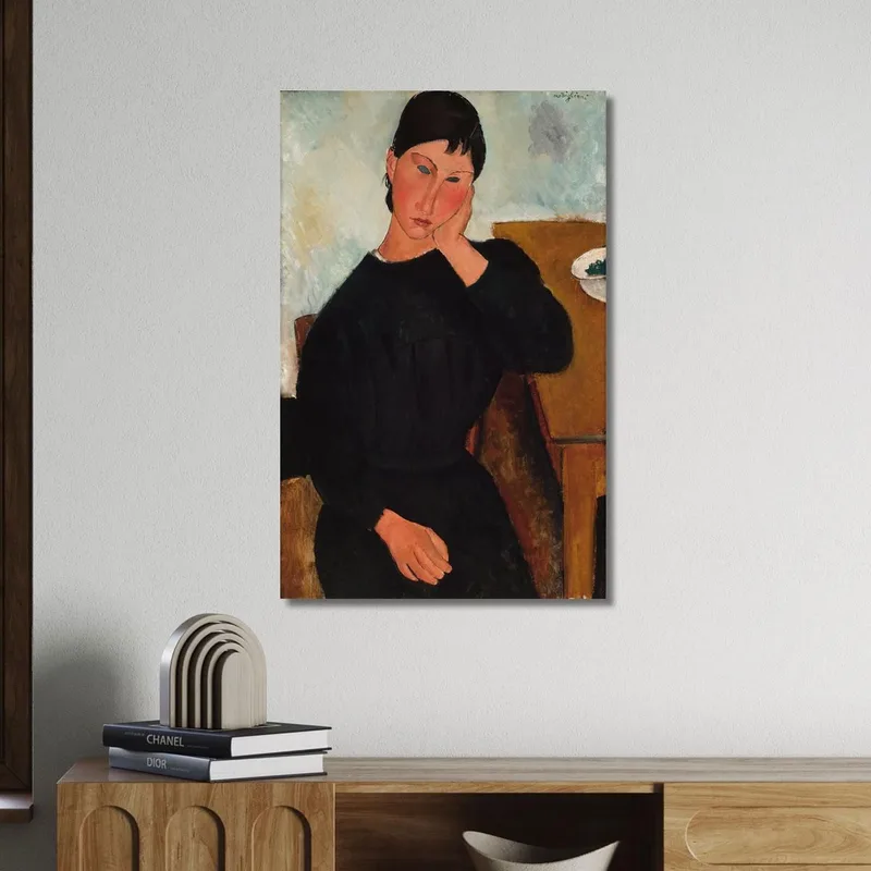 Elvira Resting At A Table Amedeo Modigliani
