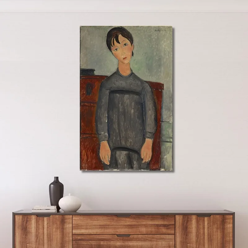 Chica De Pie En Delantal Negro Amedeo Modigliani