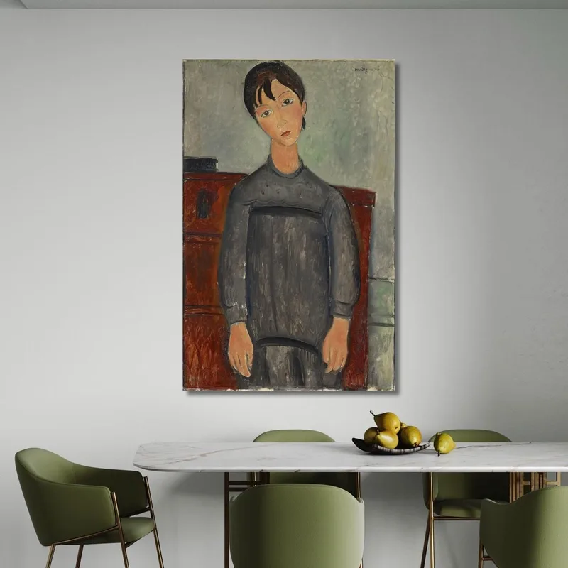 Chica De Pie En Delantal Negro Amedeo Modigliani