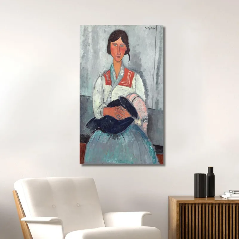 Mujer Gitana Con Bebé Amedeo Modigliani