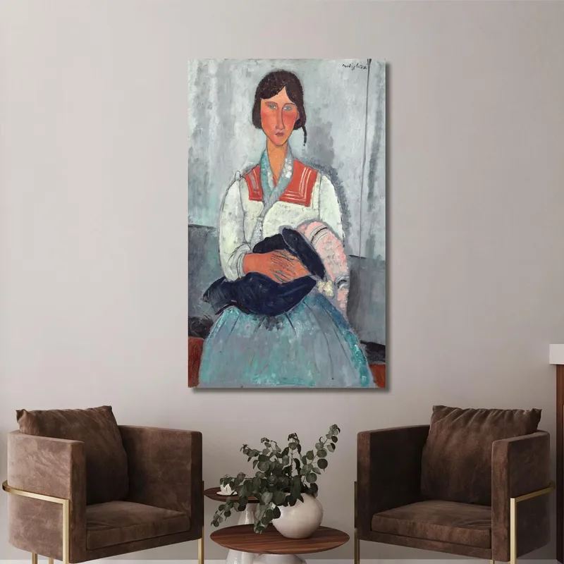 Mujer Gitana Con Bebé Amedeo Modigliani
