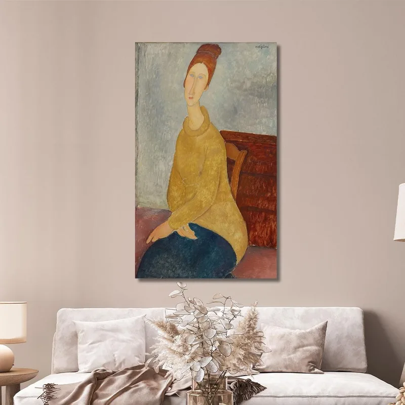 Jeanne Hébuterne En Pull Jaune Amedeo Modigliani
