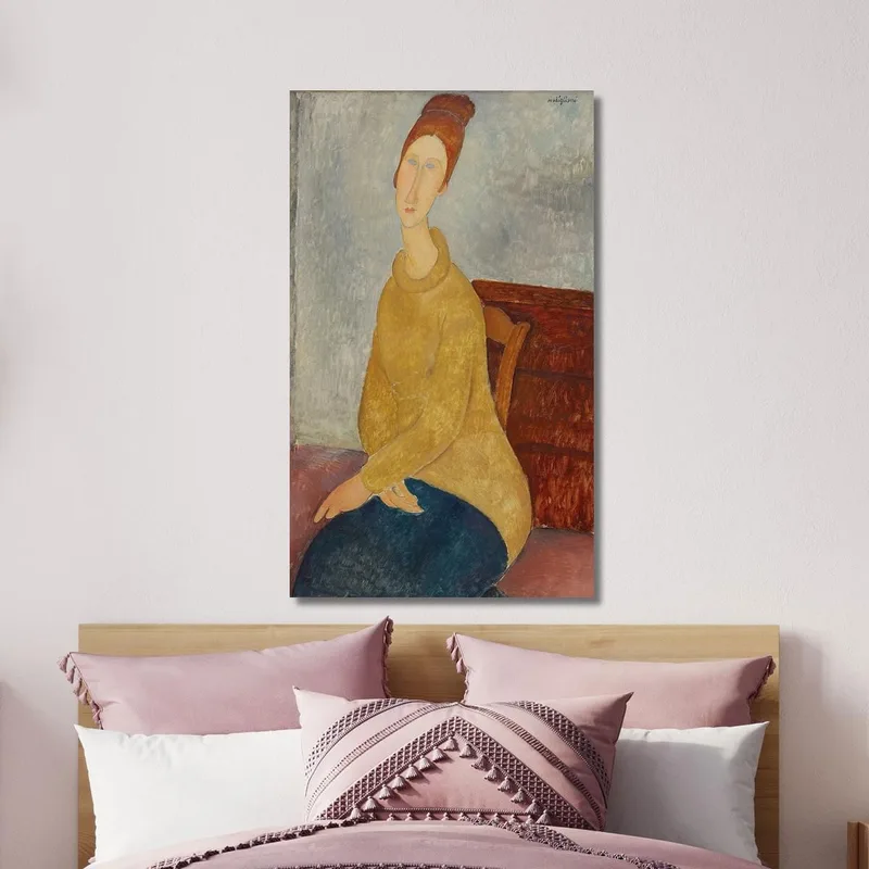 Jeanne Hébuterne En Pull Jaune Amedeo Modigliani