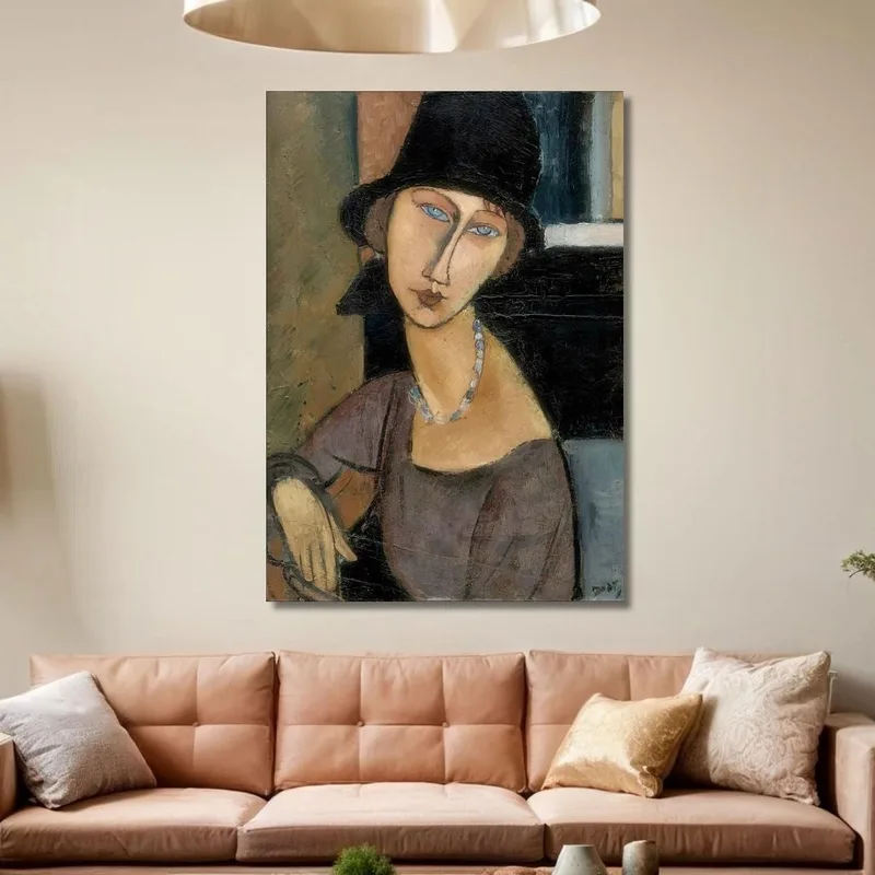 Jeanne Hebuterne With Hat And Necklace Amedeo Modigliani