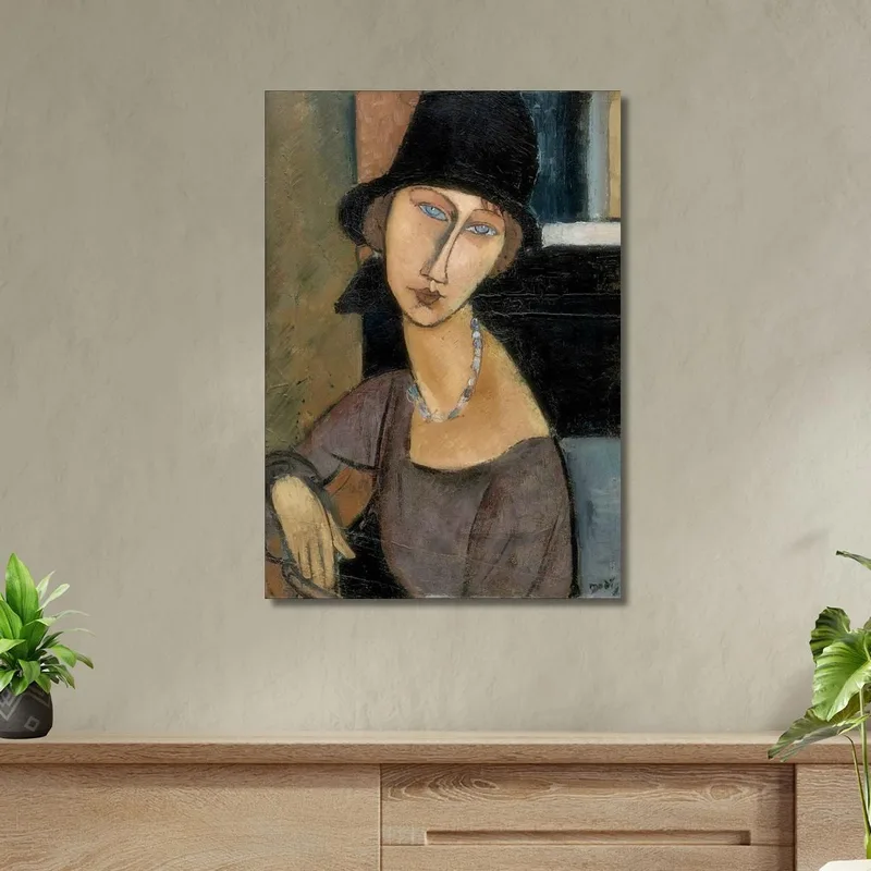 Jeanne Hebuterne With Hat And Necklace Amedeo Modigliani