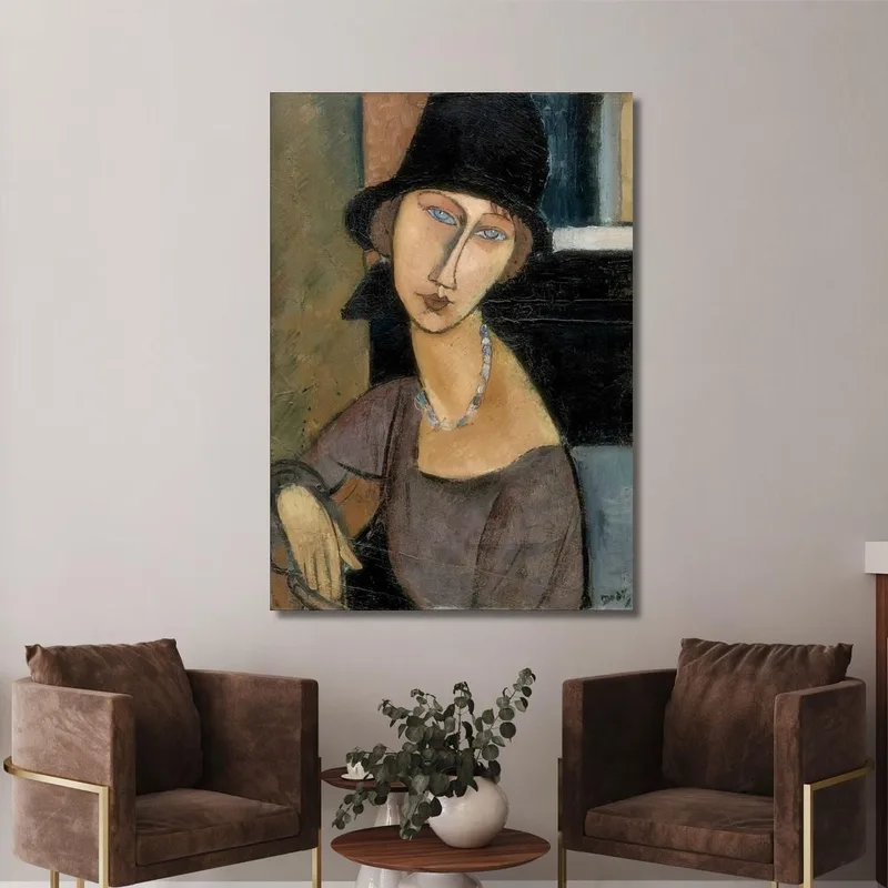 Jeanne Hebuterne With Hat And Necklace Amedeo Modigliani