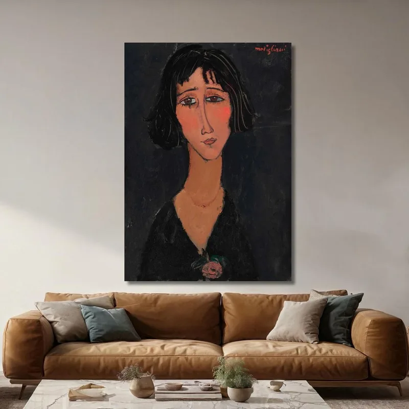 Junge Frau Mit Der Margherita-Rose Amedeo Modigliani