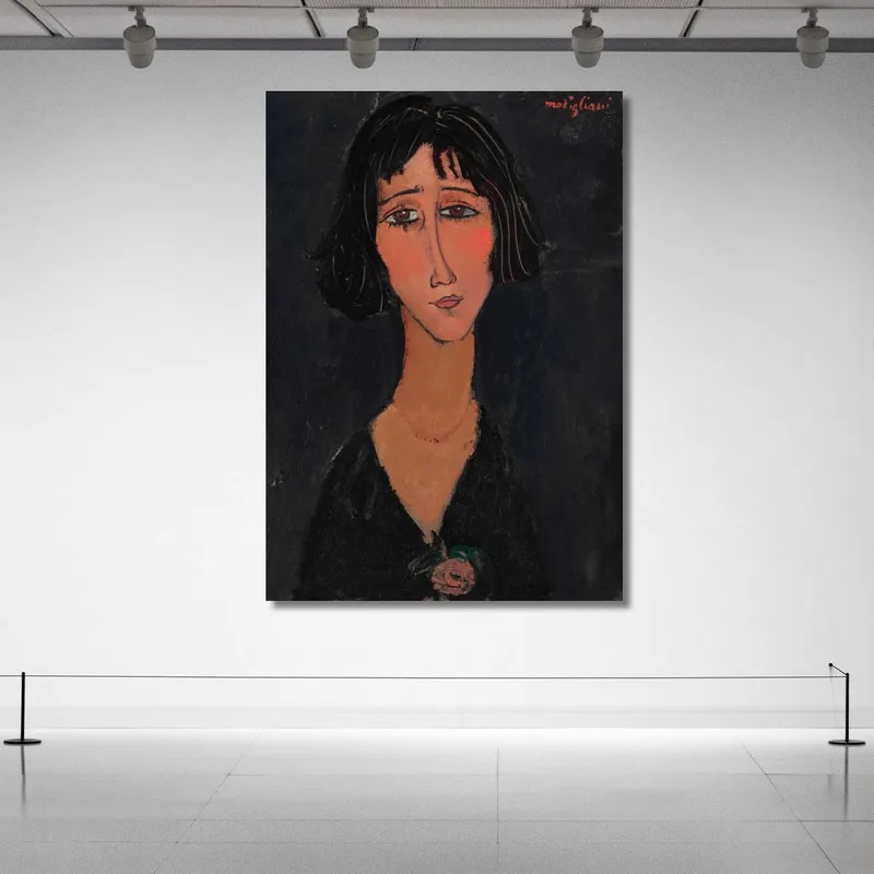 Junge Frau Mit Der Margherita-Rose Amedeo Modigliani