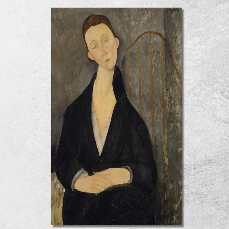 Lunia Czechowska In The Black Dress Amedeo Modigliani