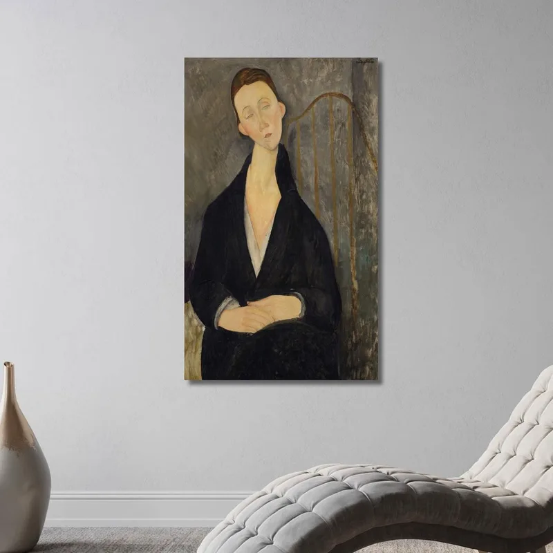 Lunia Czechowska In The Black Dress Amedeo Modigliani
