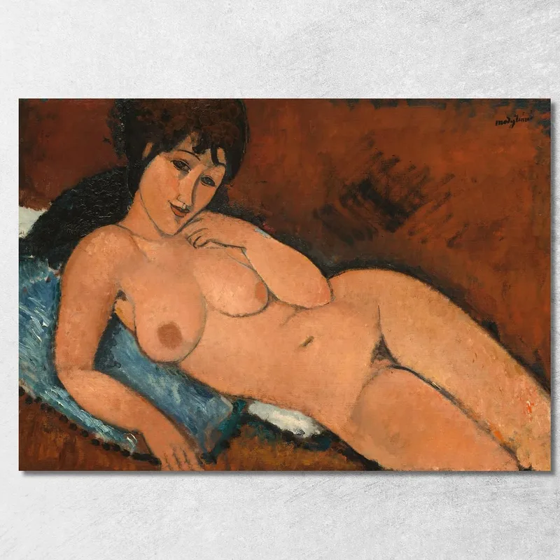Nu Sur Un Coussin Bleu Amedeo Modigliani