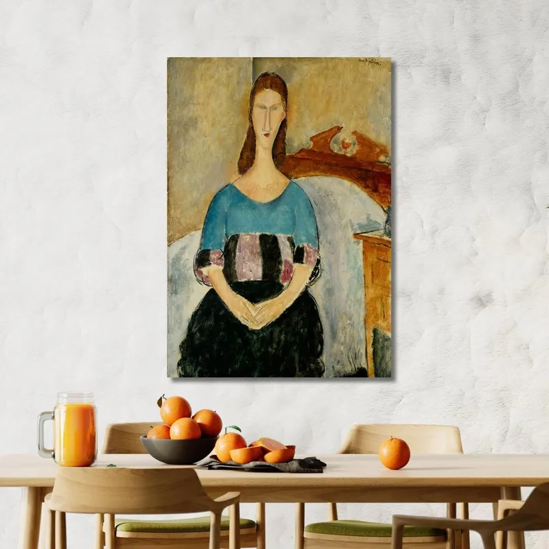 Portrait De Jeanne Hébuterne Assise Amedeo Modigliani