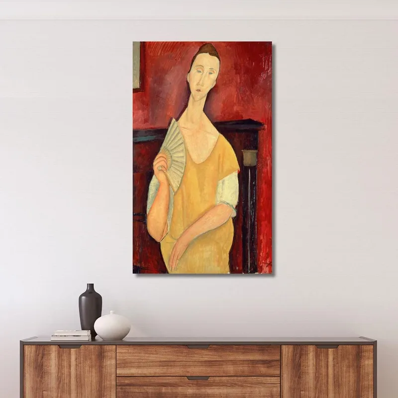 Woman With A Fan Amedeo Modigliani